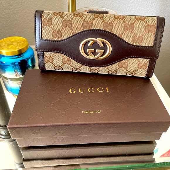 Gucci Handbags - Authentic Gucci Monogram Canvas Wallet